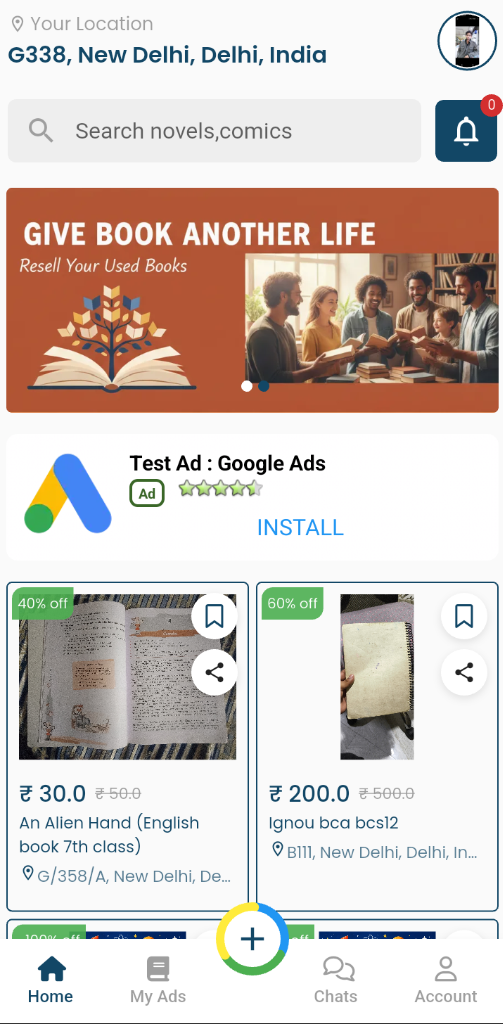 Sell My Books Mobile App Screenshot